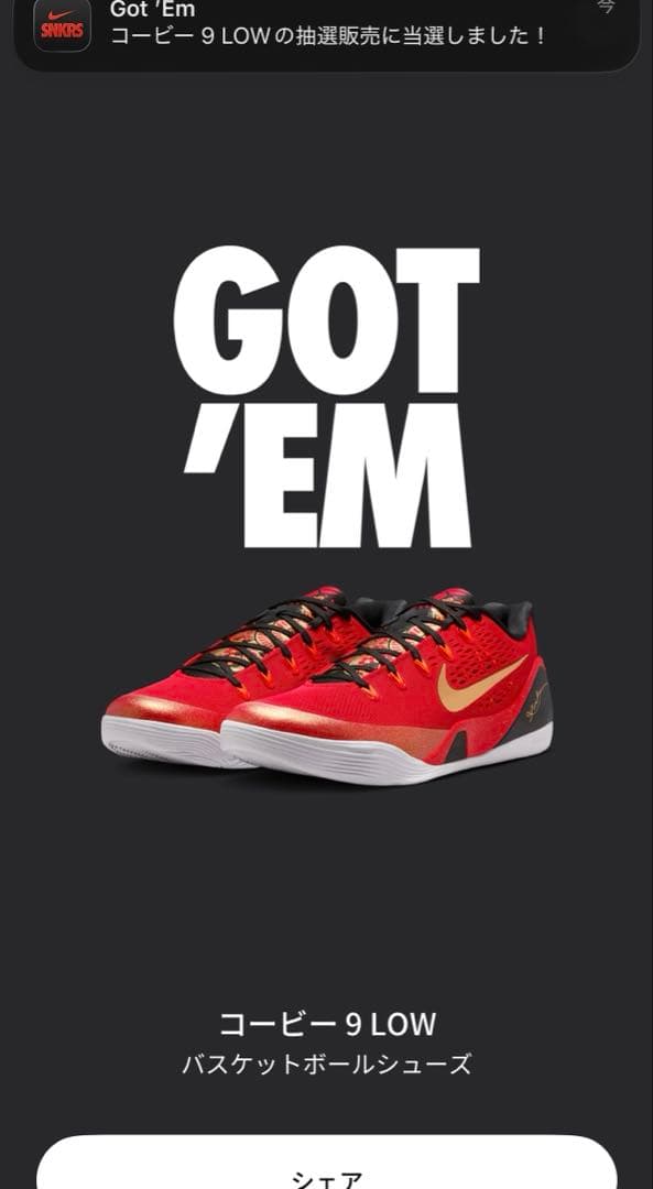 極美品NIKE KOBE9EMPROTRO レッド 30cmコービー9 バッシュ - メルカリ