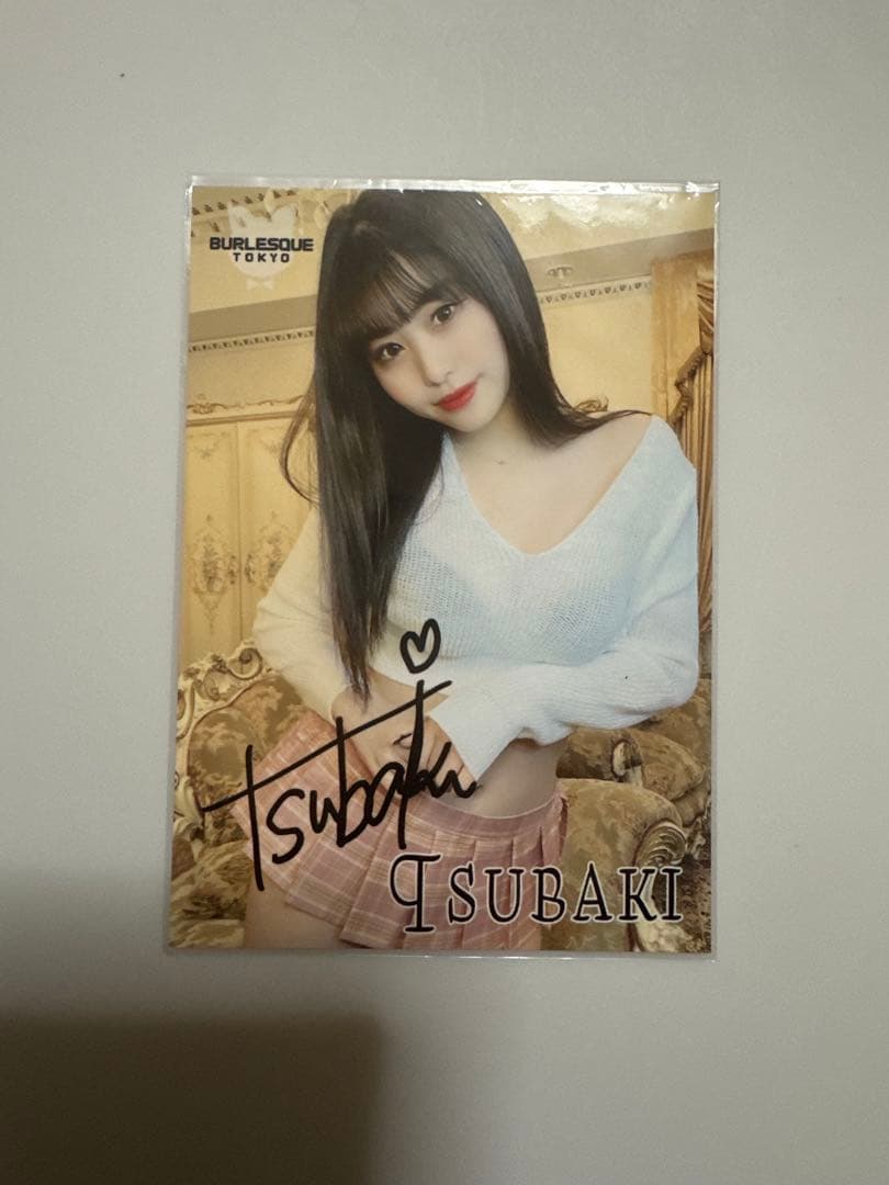 ロクサンエンジェル つばき 直筆サイン入りブロマイド 写真 バーレスク