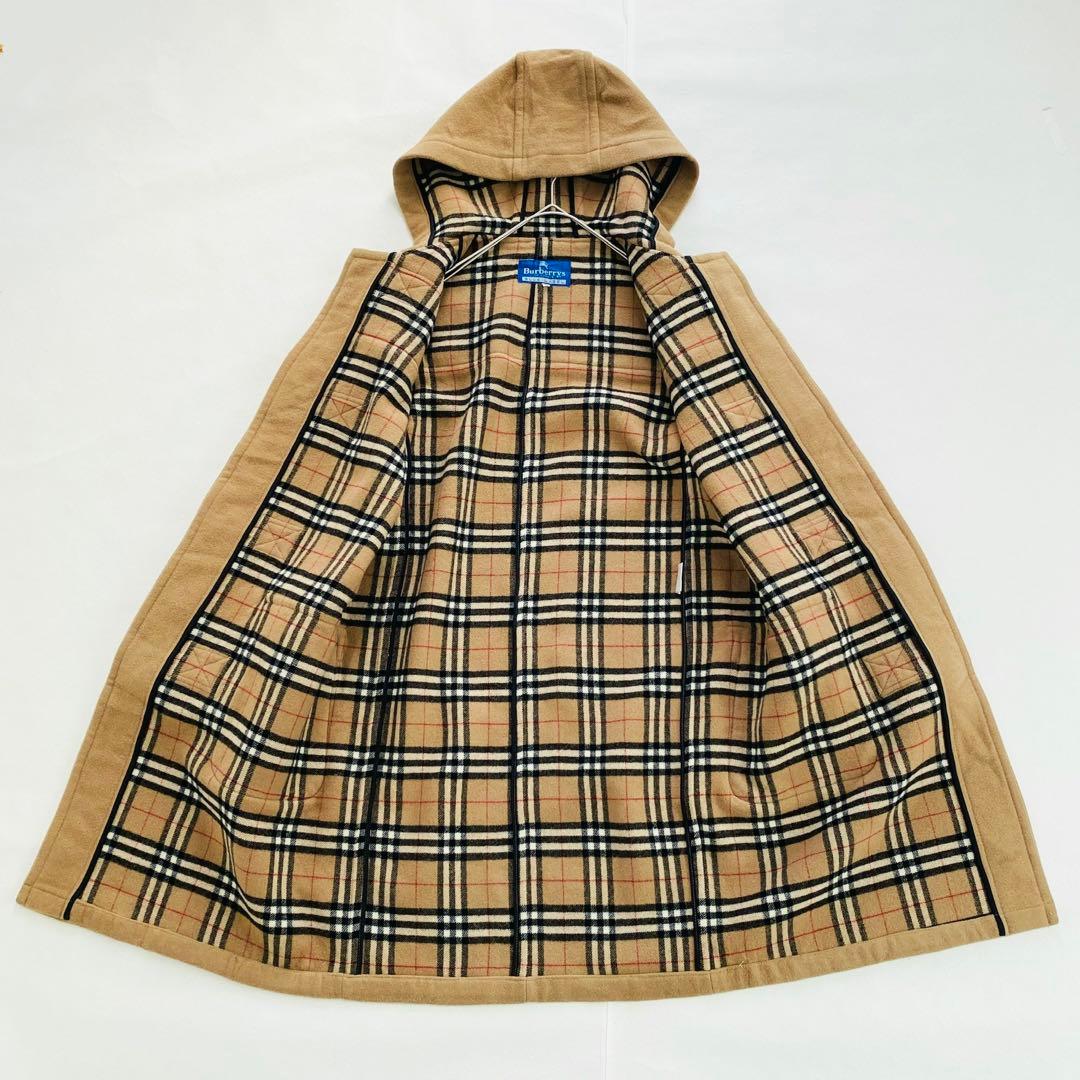 2505A 美品バーバリーロンドン ダッフルコート裏地ノバチェック ロング