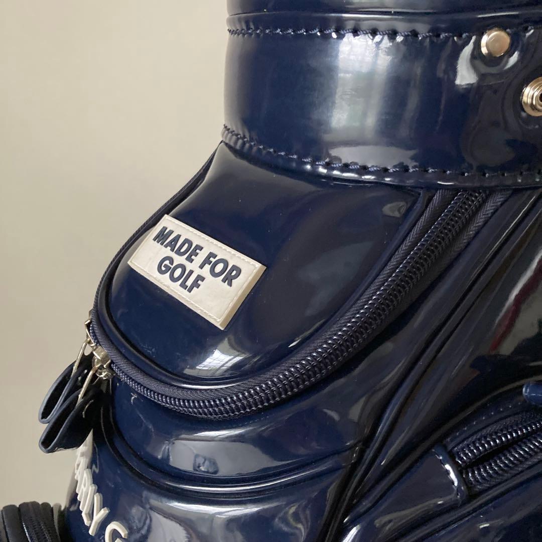 ⛳️美品 ユニセックス パーリーゲイツ エナメルキャディバッグ紺