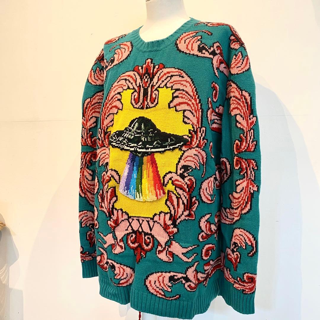 激レアGUCCI ニット セーター UFO グッチ 貴重品 美品 刺繍 希少