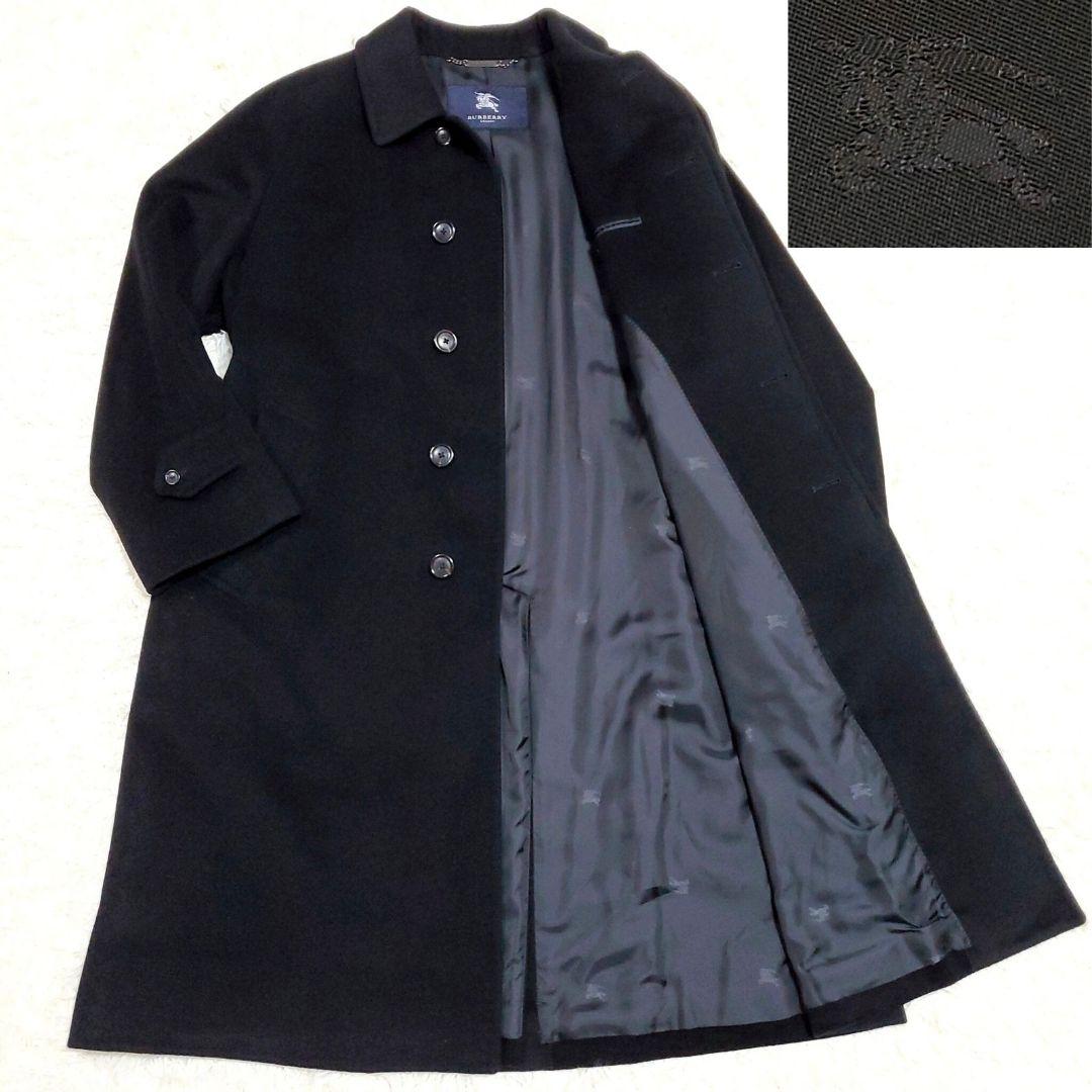 極美品 M バーバリー ラグランスリーブコート カシミヤ100 ブラック