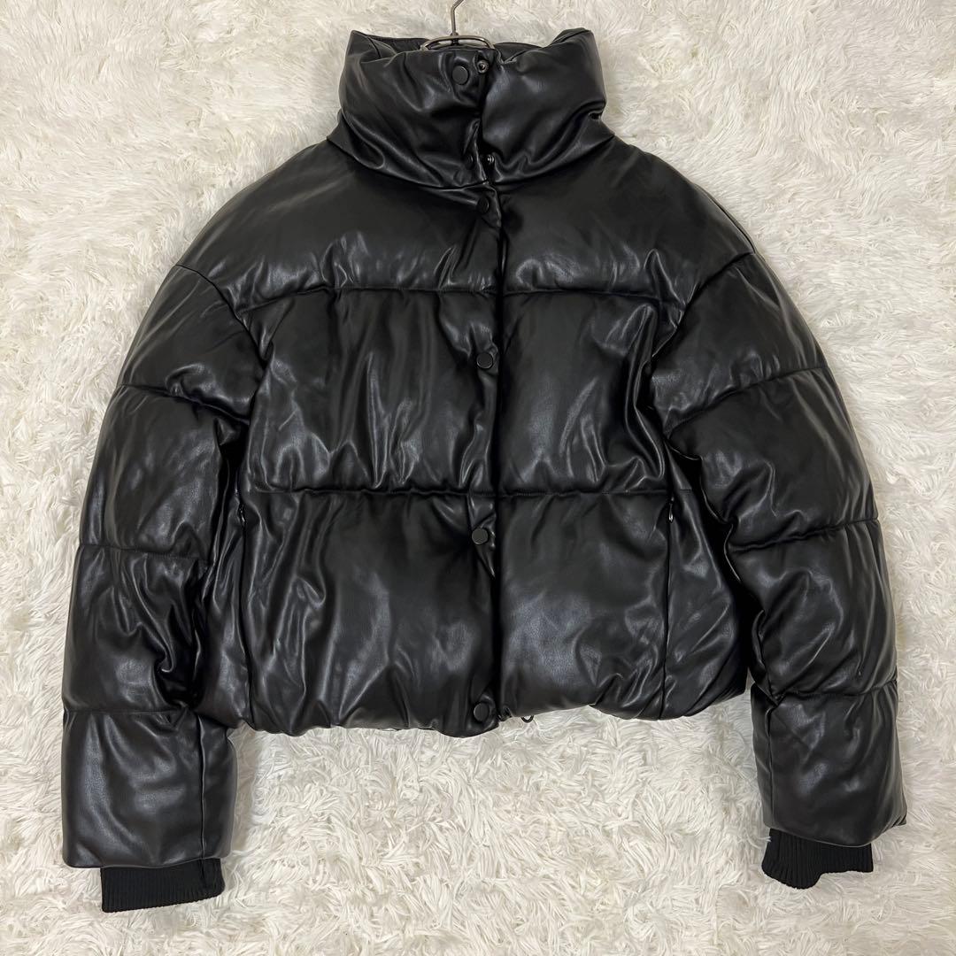専用 【良品】ザラ フェイクレザー ダウンジャケット 合成皮革