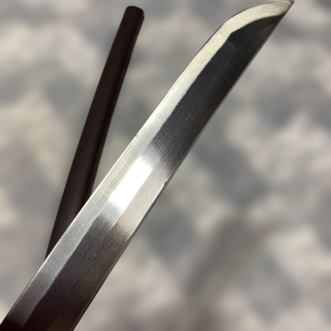 上級模造刀 茶柄 鶴松図楕円鍔 茶鱗鞘