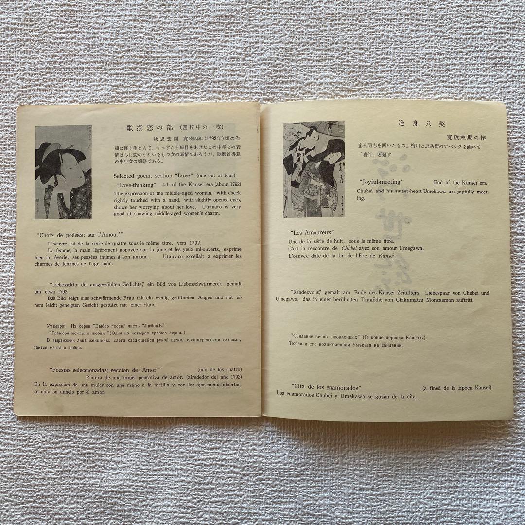 浮世絵　喜多川歌麿 6枚　木版画　複製　骨董品　アンティーク 観光客お土産