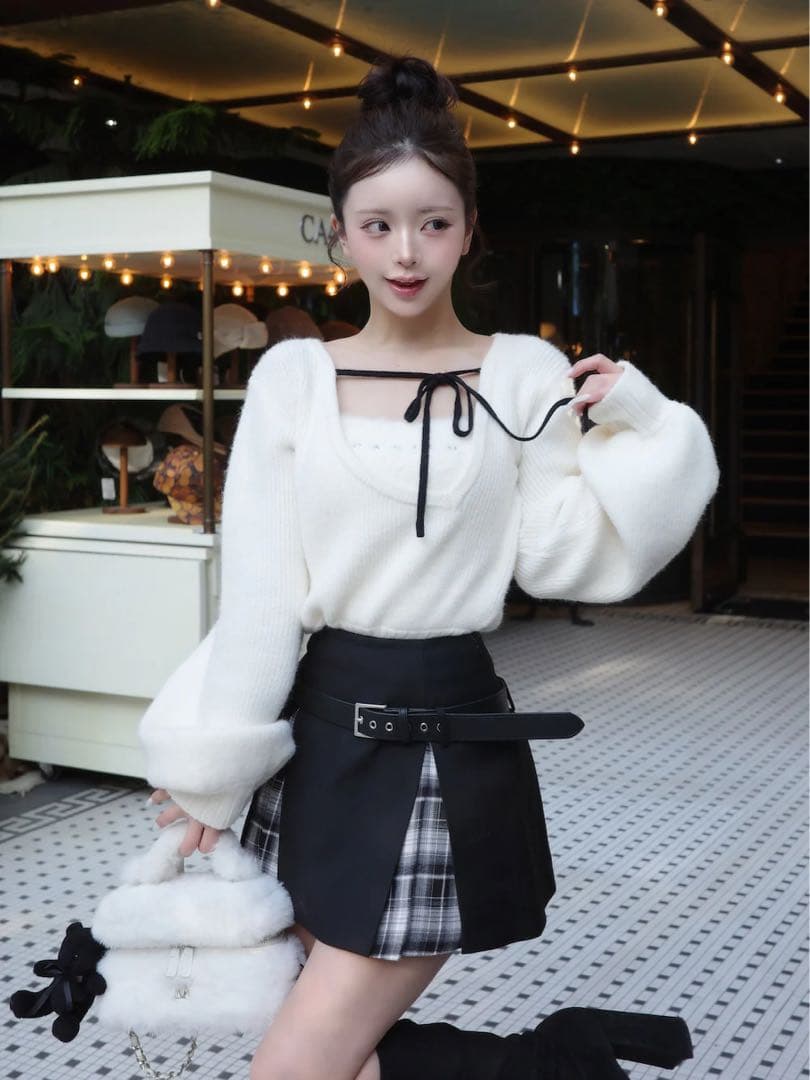 Darich アシメレイヤードニットトップス アイボリー IVO 新品未開封