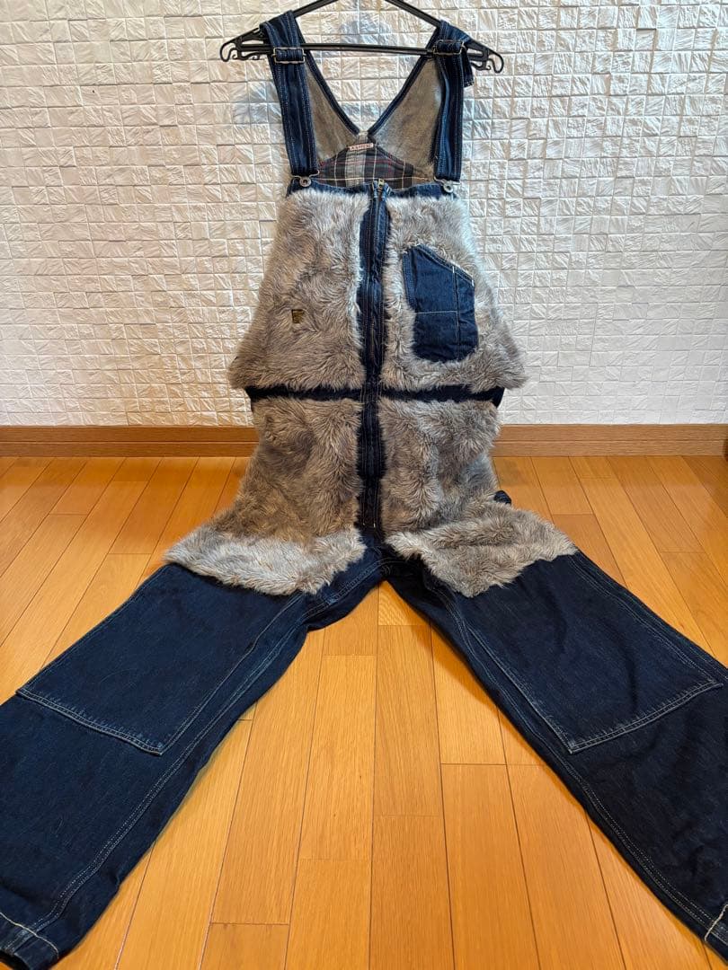 キャピタル KAPITAL ファーとデニムのサロペット　オーバーオール 8ozデニム プロペラカバーオール . . . #kapital #kapitalsapporo