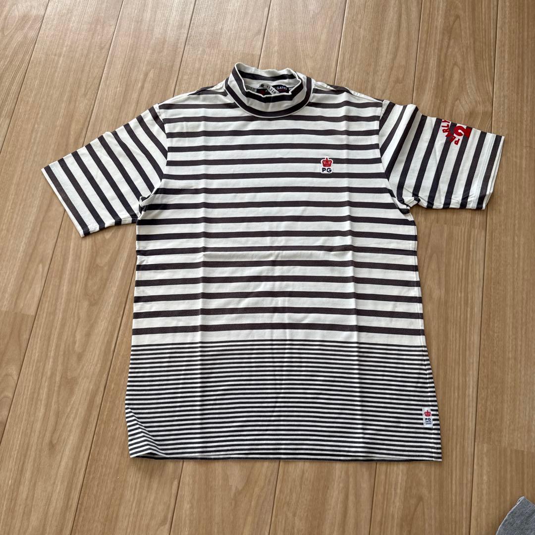 PEARLY GATES ボーダー 半袖ハイネックシャツ サイズ5 - メルカリ
