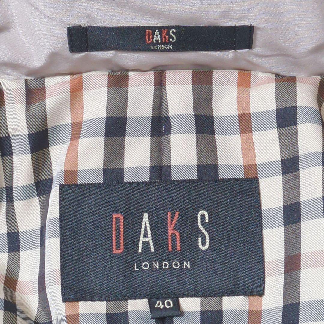 ダックス DAKS フード付き ダウンコート 40 L グレー 撥水 日本製