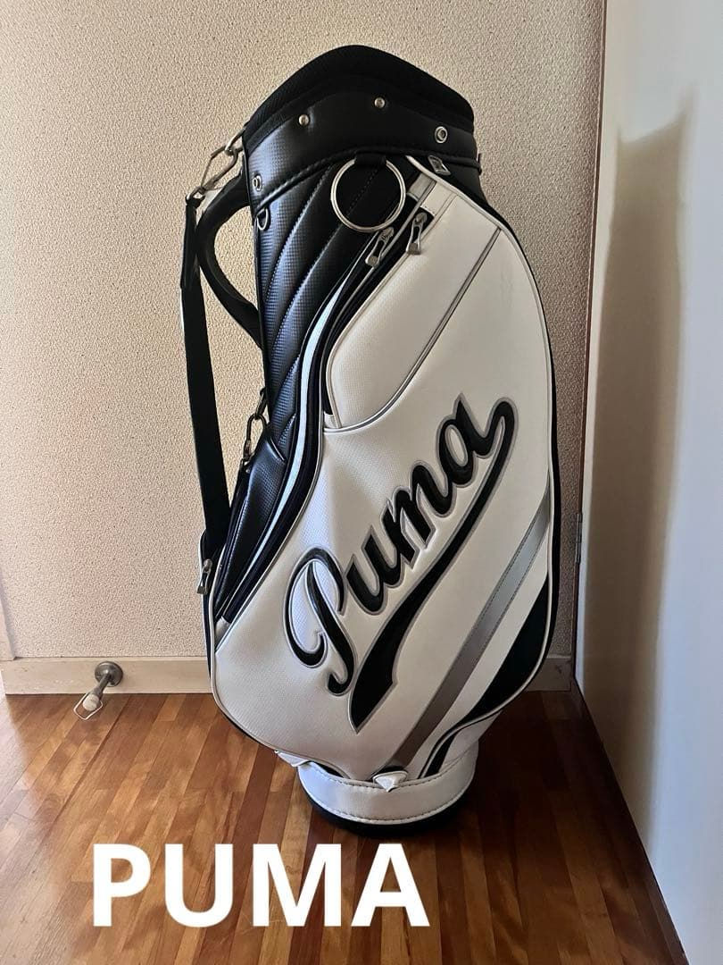 y.09019831212　Puma ゴルフバッグ ホワイト/ブラック PUMA（プーマ） （メンズ）ゴルフ キャディバッグ ベゼル コブラ