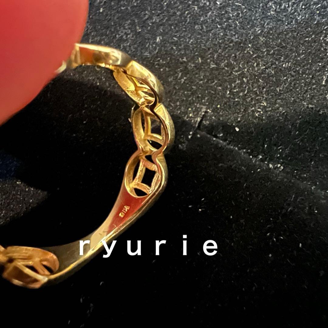 18金K18リングMONEY CATCHER ユニセックス マネーキャッチャー - メルカリ