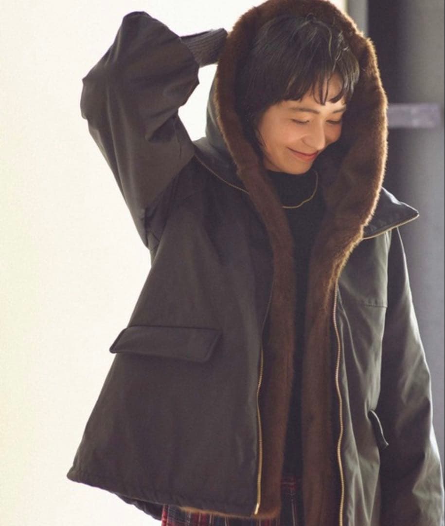 Gready Brilliant 取り外しファー中綿フードコート - メルカリ