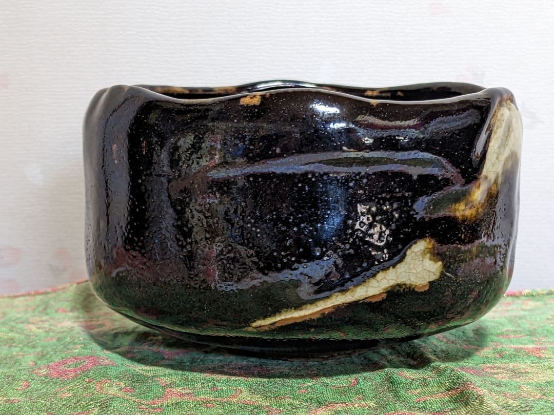 ♢赤膚焼 幕末明治 遠州七窯 赤膚山印 抹茶盌 コレクション 骨董品