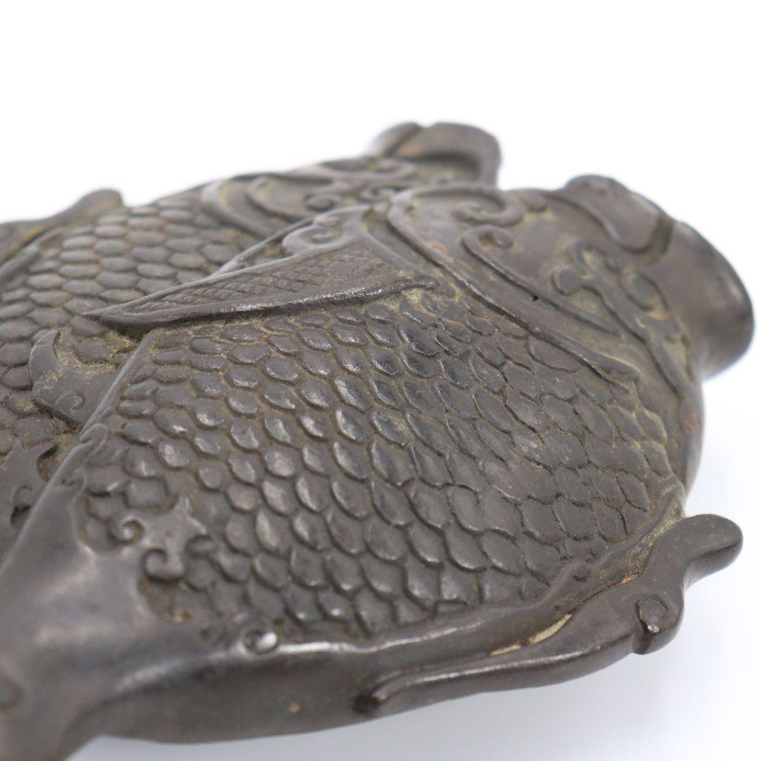 中国 古銅製 双魚花入 花器 花生 魚文 銅器 N64 - メルカリ