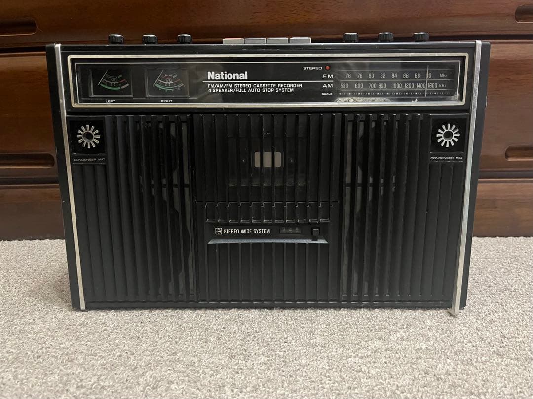 National AM/FM ステレオカセットレコーダー　RS-457 Yahoo!オークション - ナショナルNational【 RS-457 ラジカセ】昭和レ