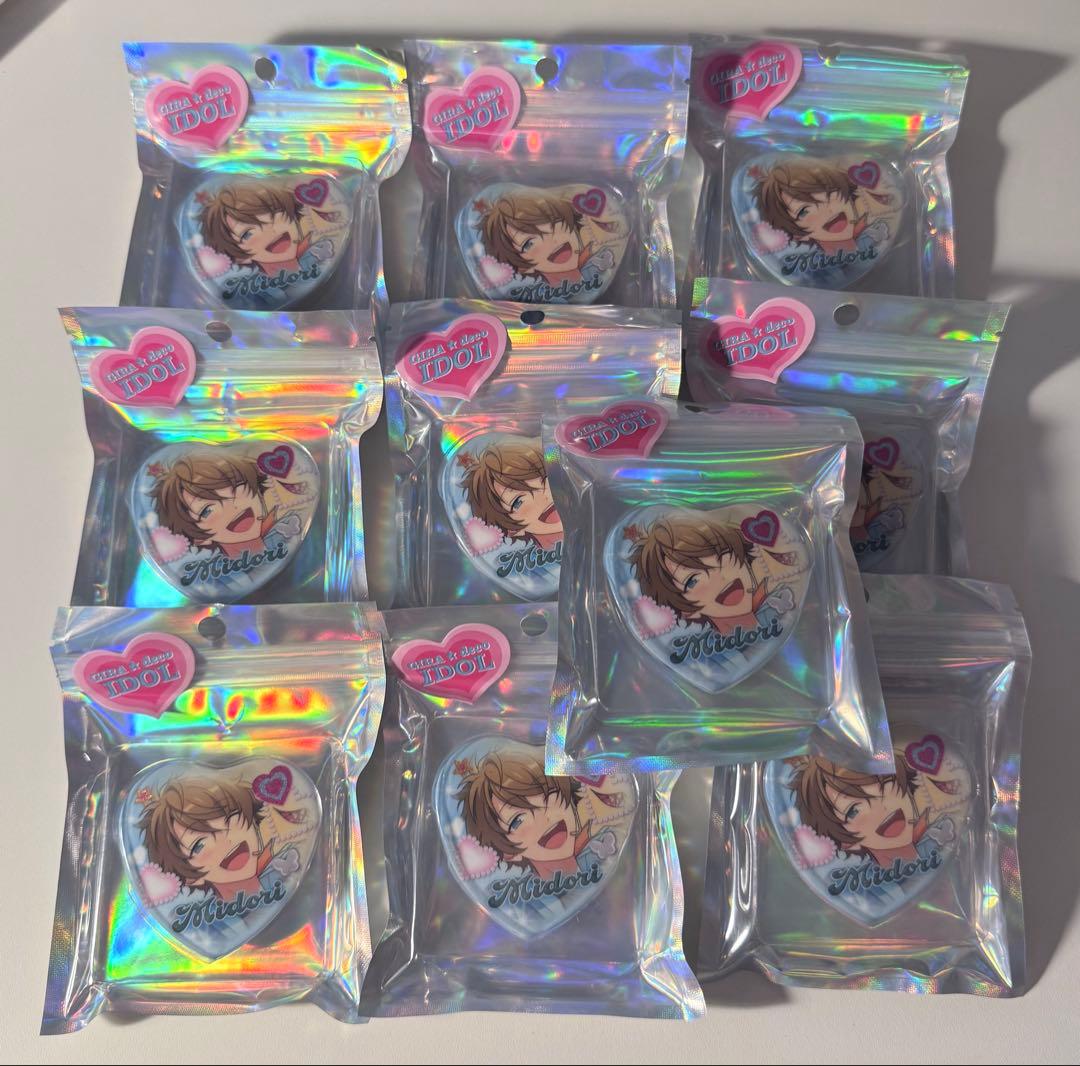 新品　未開封　あんスタ　GIRA☆デコ　ハート缶バッジ　高峯翠