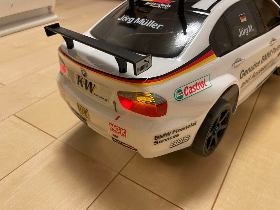 未走行　作成済み　タミヤ　BMW 320si ライトユニット組み込み