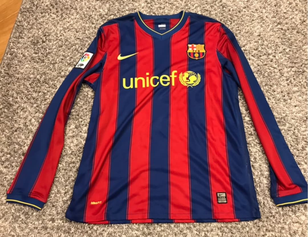 FCバルセロナ 09-10 ホームユニフォーム長袖 メッシ10 - メルカリ