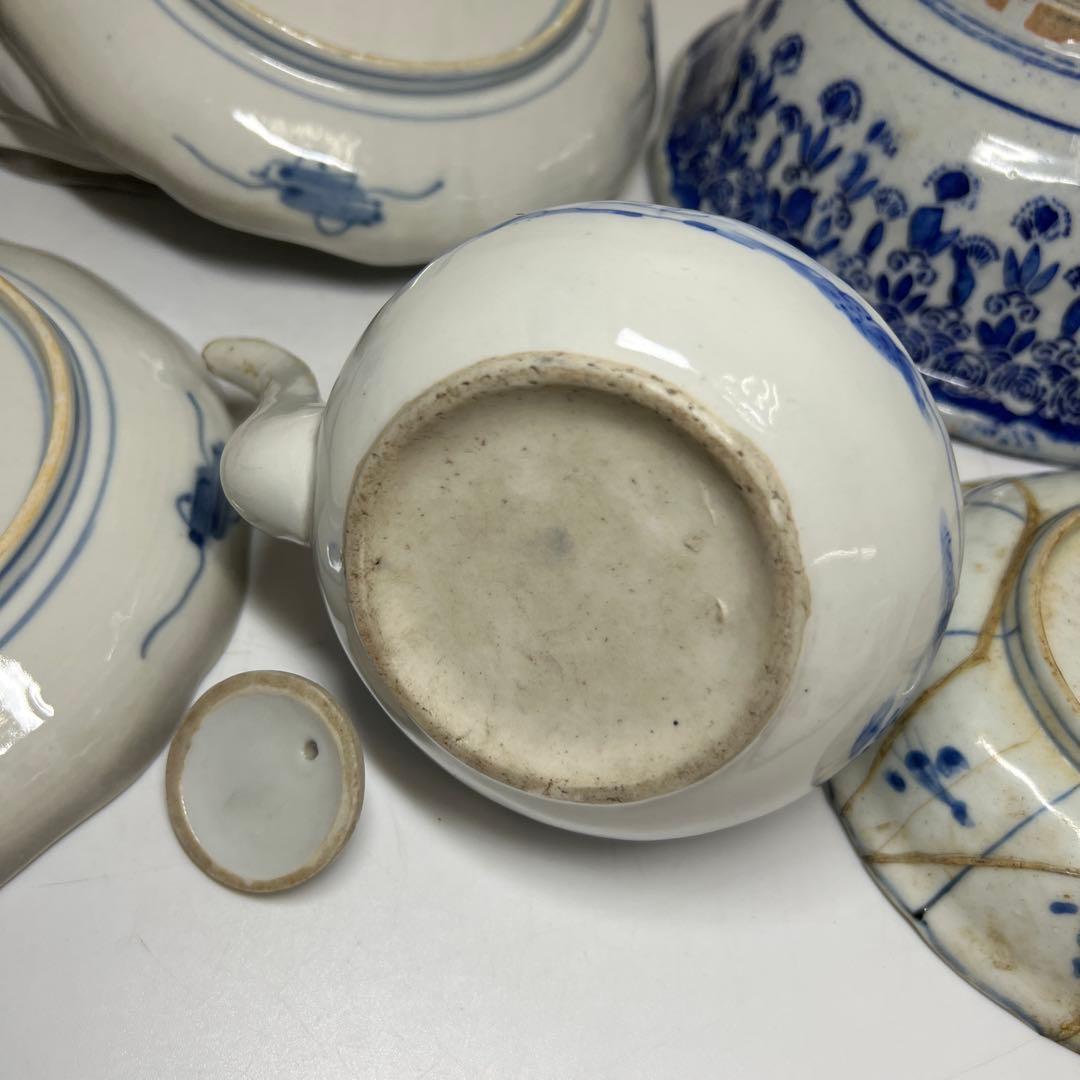 古伊万里、古染付 染付銚子、中皿等色々 東Y8-0113② - メルカリ