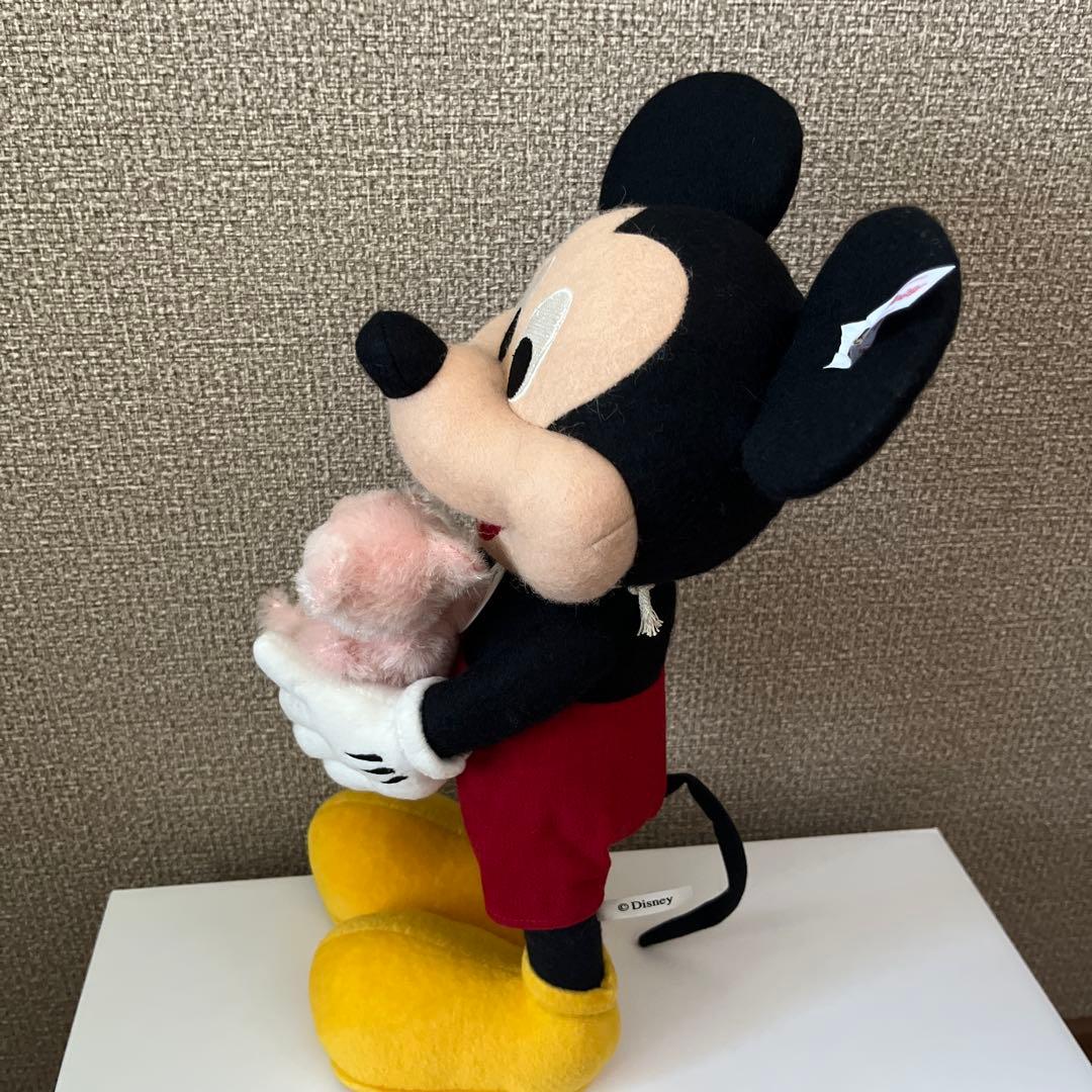 新品　シュタイフ　ディズニー　ミッキーマウス　ミッキーマウスとテディベア　桜