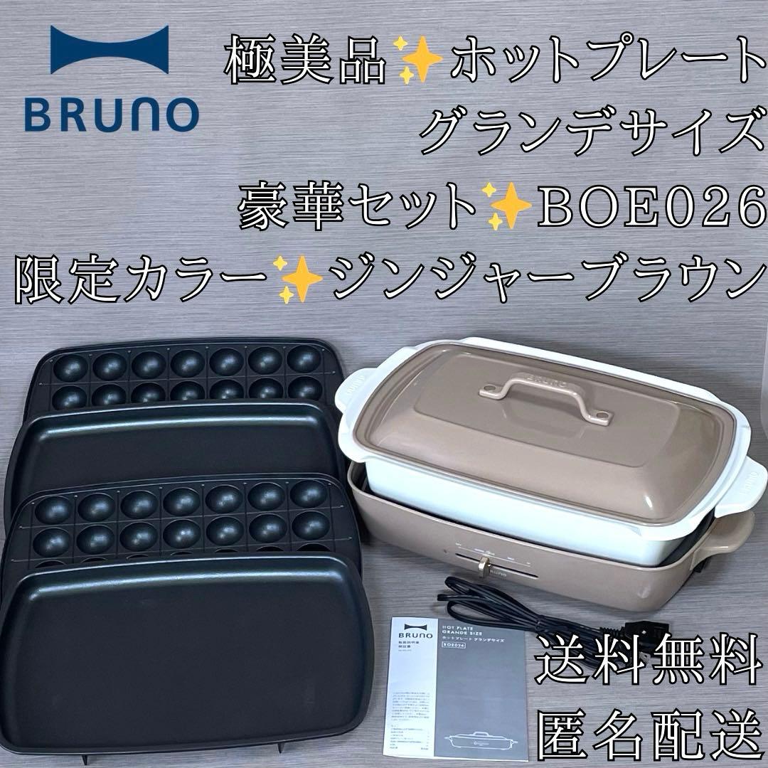 極美品✨豪華セット BRUNO ホットプレート グランデサイズ BOE026 BRUNO ブルーノ ホットプレート グランデサイズ BOE026ホワイト