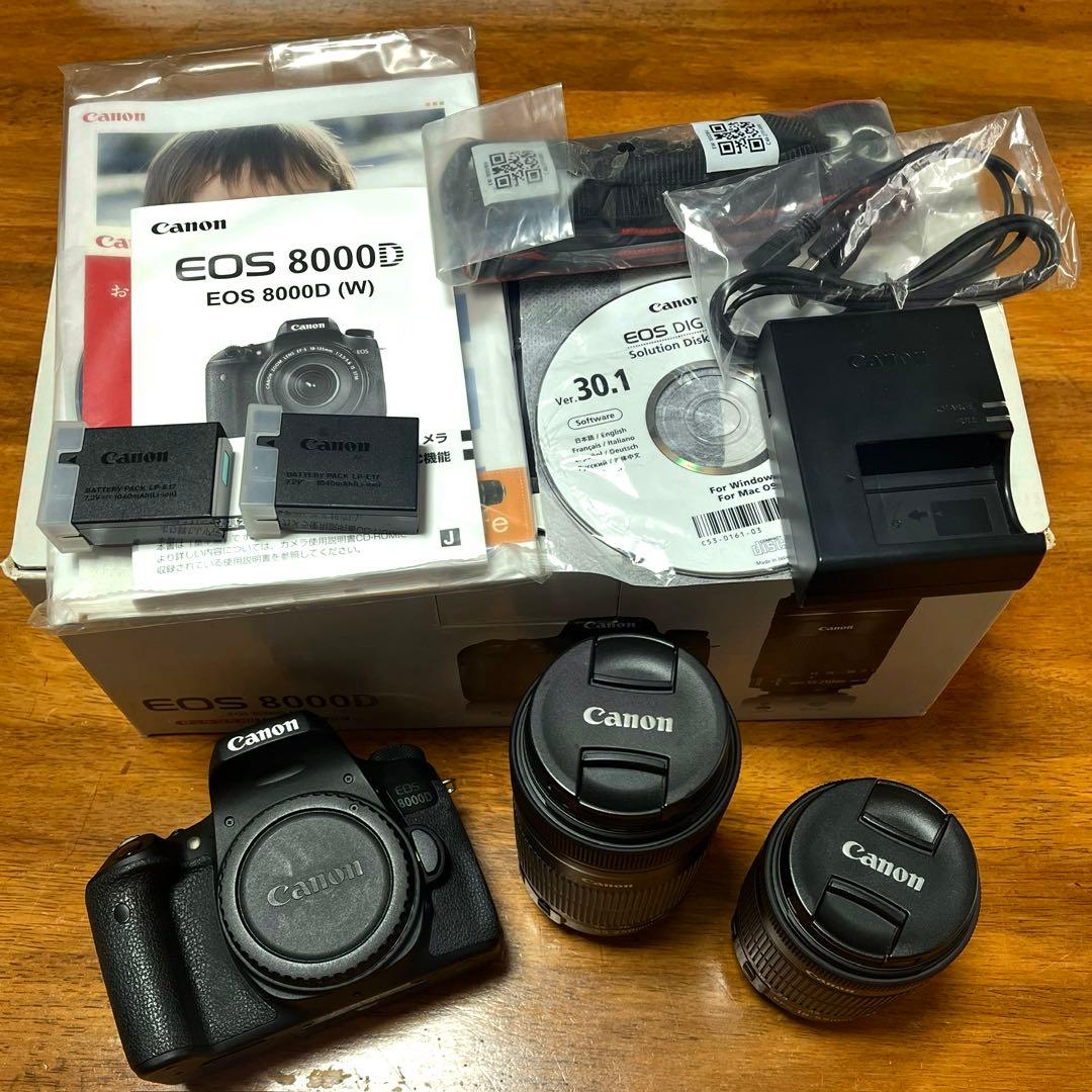 Canon EOS 8000D ダブルズームキット　デジタル一眼レフカメラセット CANON EOS 8000D ダブルズームキット 価格比較 - 価格.com