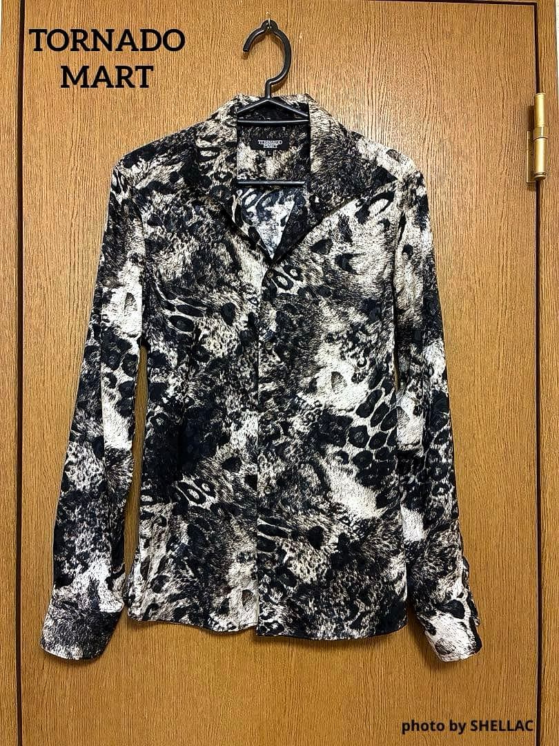 TORNADO MART ヘアラインレオパード ストレッチマルチシャツ - メルカリ