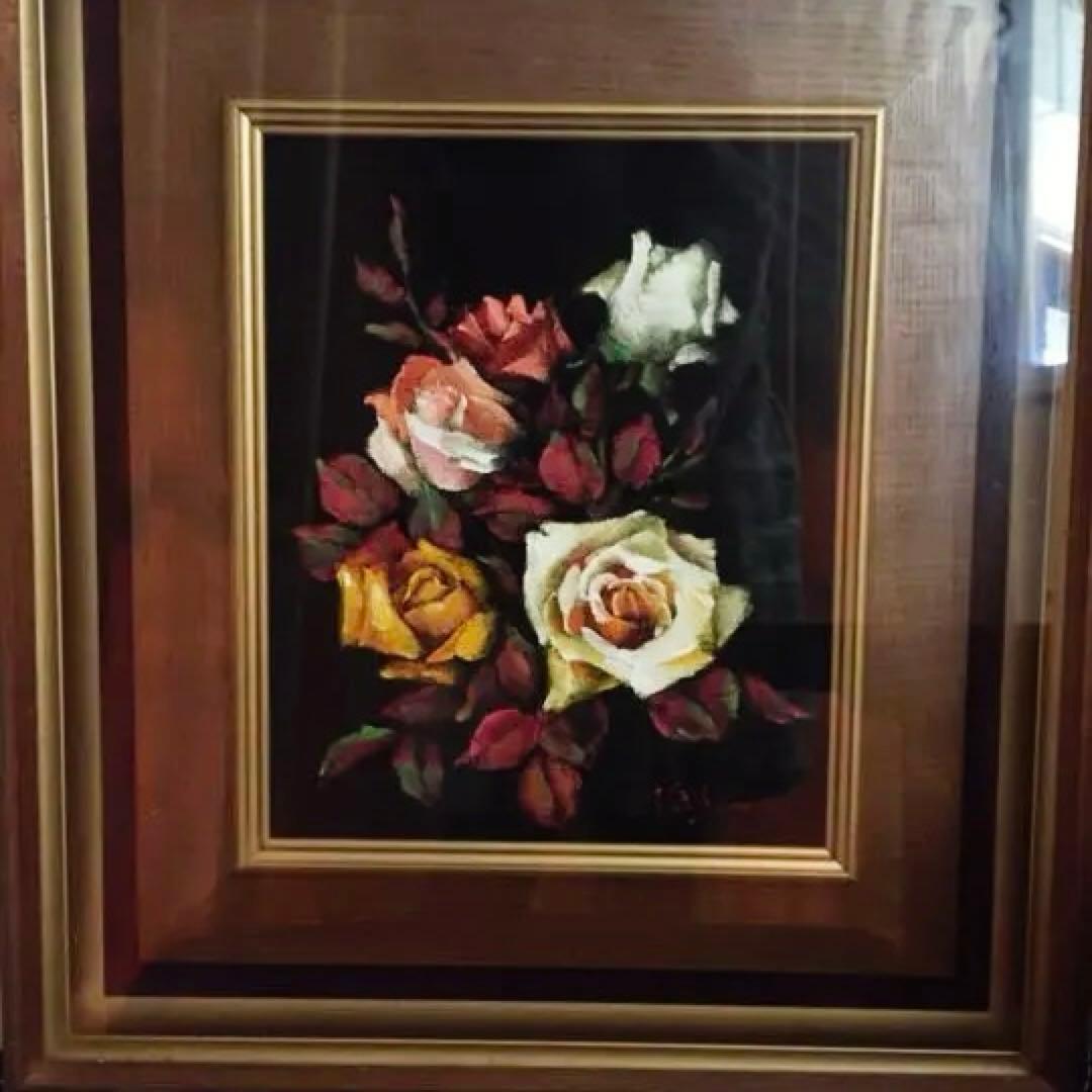 油絵 納屋修平 真作 バラ 油絵 納屋修平 真作 バラ 【公式通販】