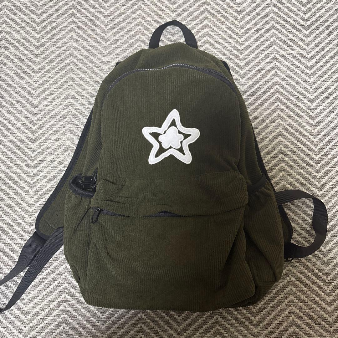 starteam olive corduroy backpackスタチ リュック - メルカリ