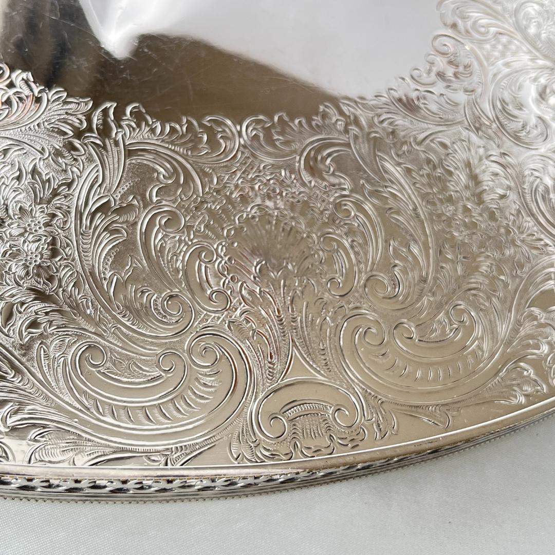 Barker & Ellis】 ギャラリートレー オーバル型 39cm 【Barker & Ellis