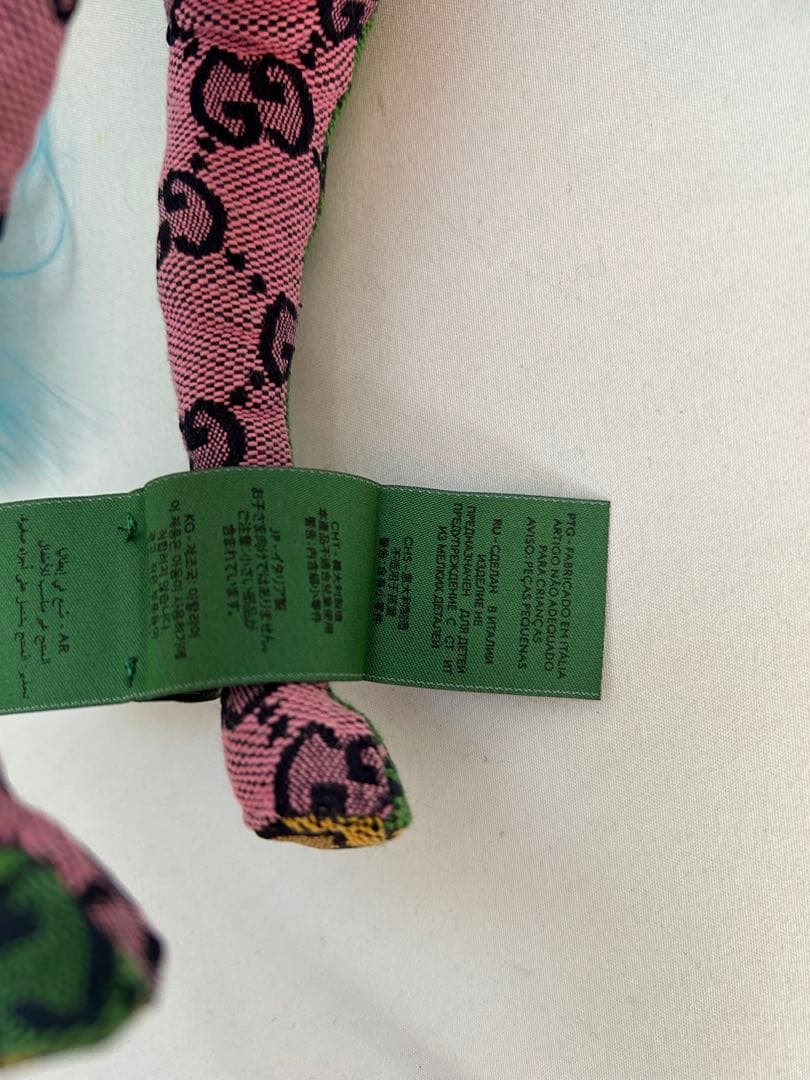 GUCCI グッチ デコラティブキリンGG柄ぬいぐるみ