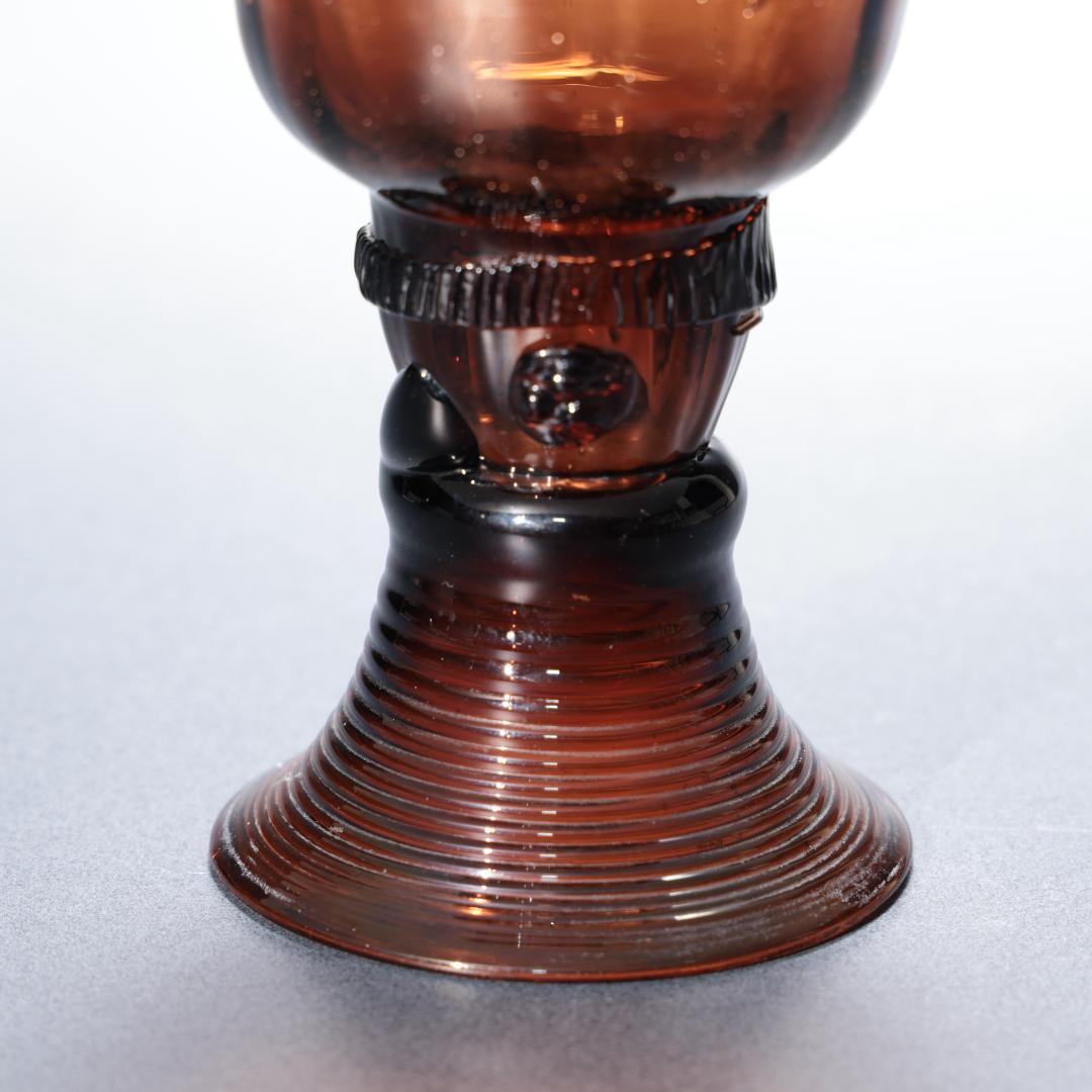 アンティークグラス レーマーグラス 茶色 吹きガラス R1340ダI - メルカリ