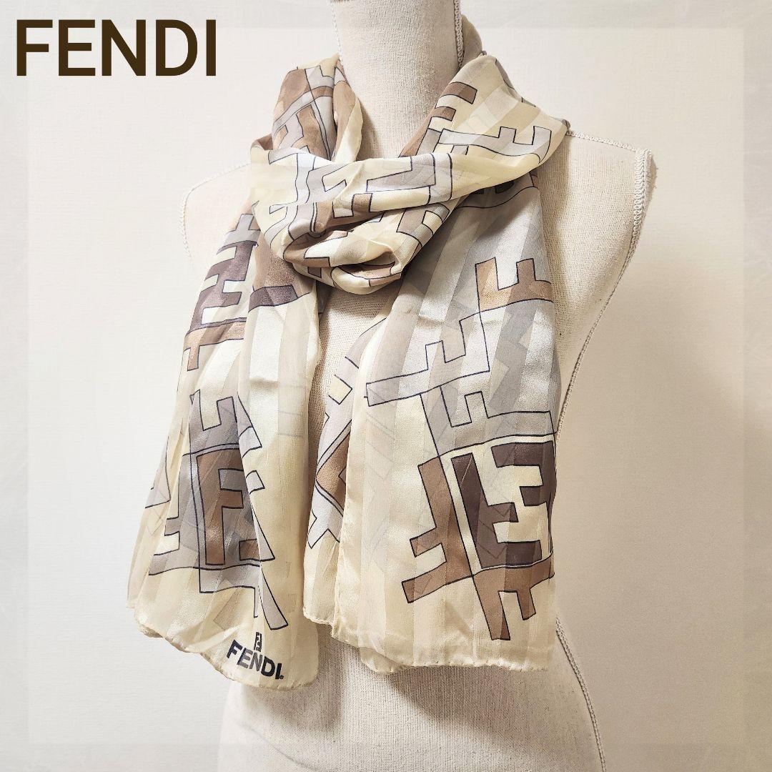 正規品☆FENDI☆ロゴ柄☆スカーフ☆シルク100% - メルカリ