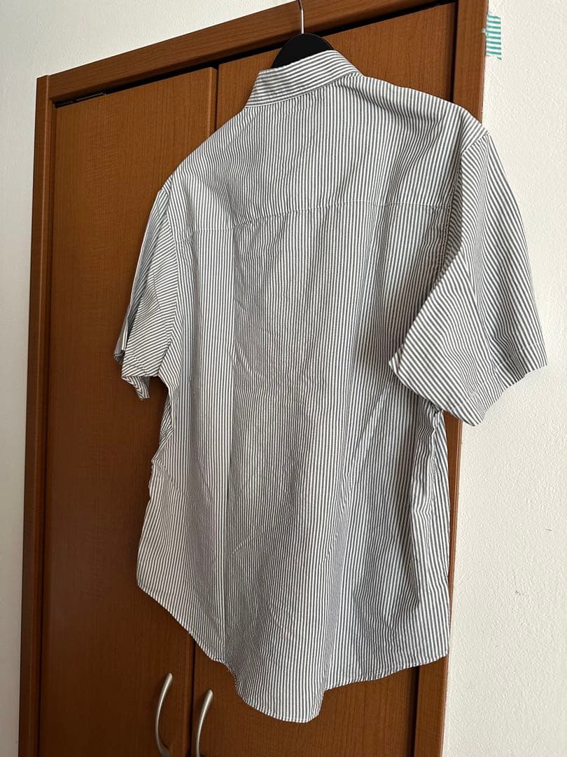 WTAPS ストライプ 半袖シャツ サイズX 01 ブラック クールマックス