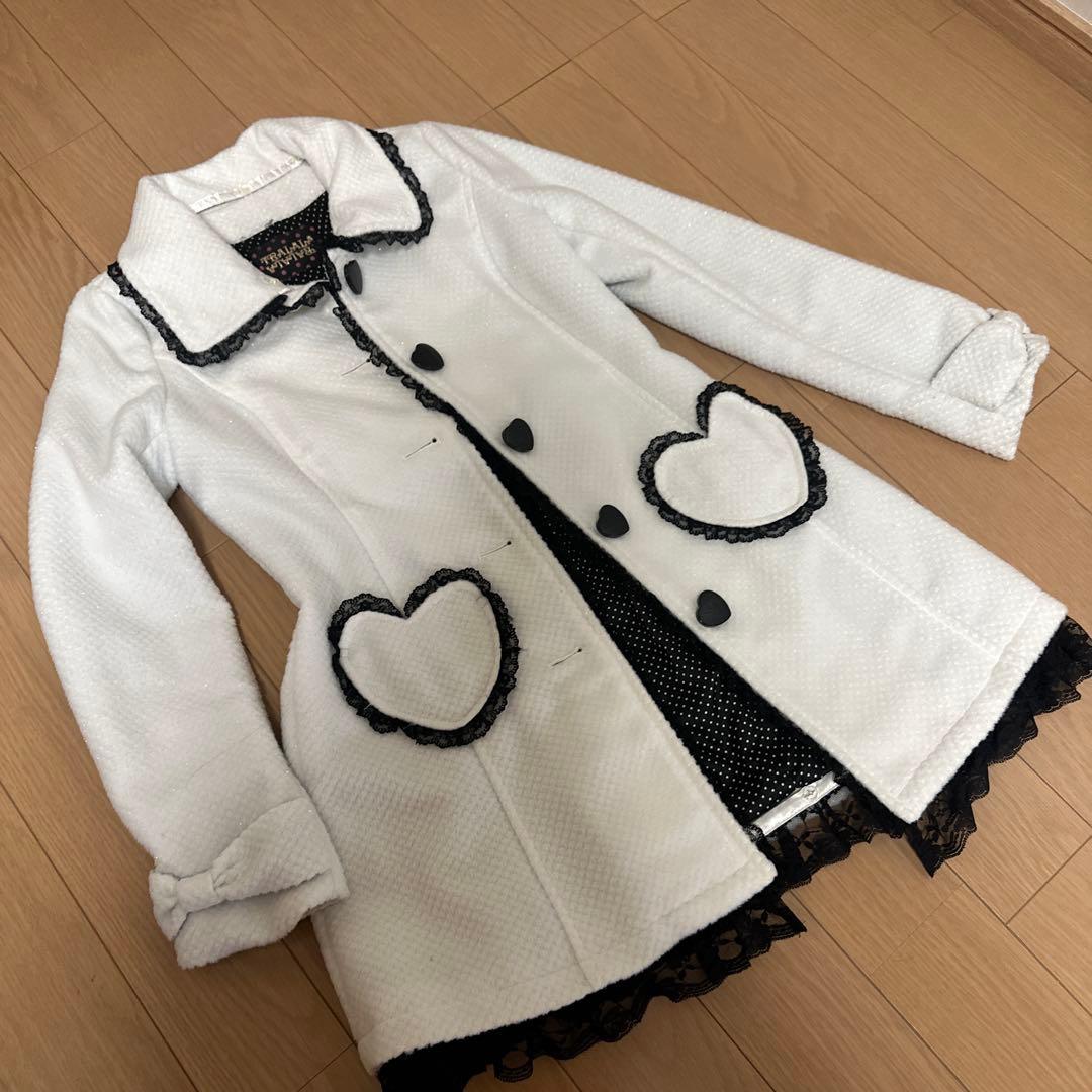 希少 リズリサ トゥララ 白のコート リボン レース付き - メルカリ