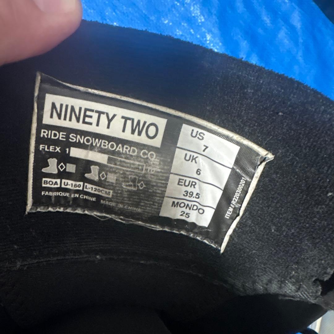 22-23 RIDE 92 スノーボードブーツ 25.0cm