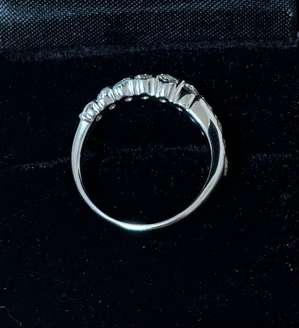 Pt900 0.1ct ハーフエタニティリング