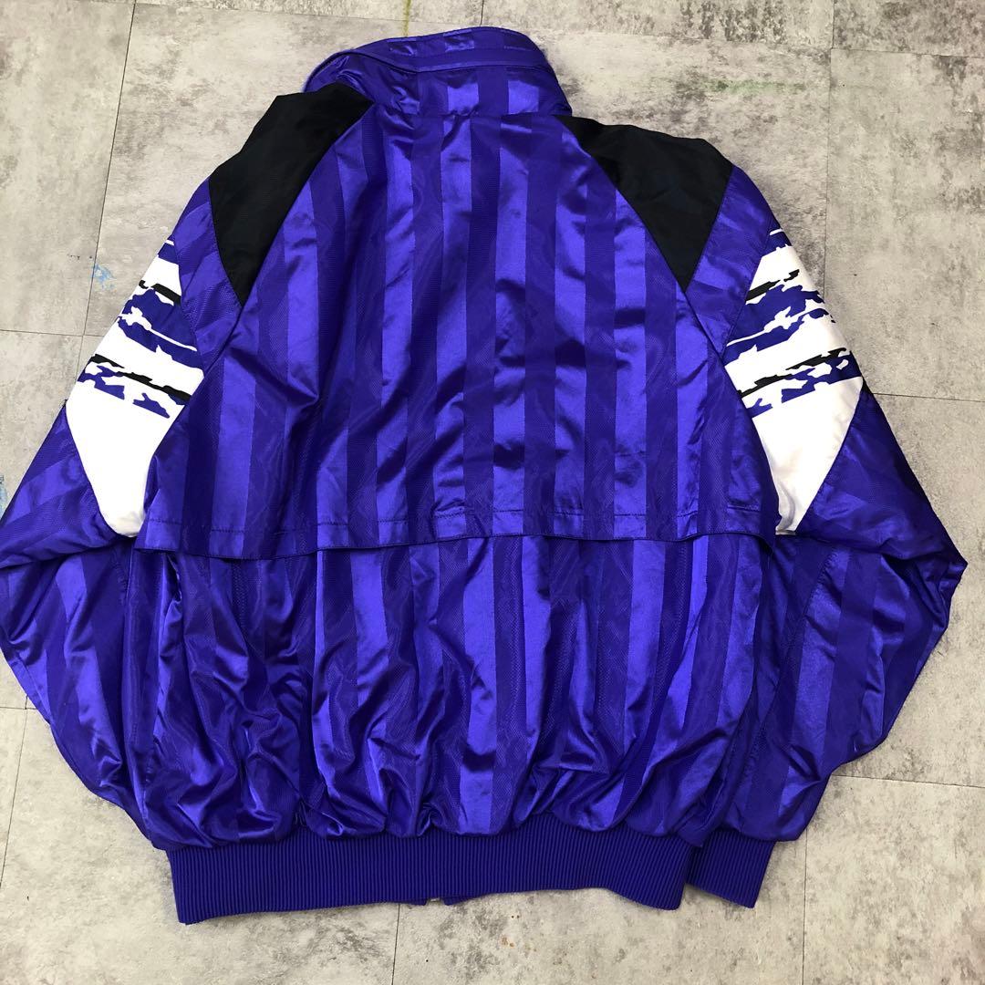 asics ナイロンジャケット 紫 L 80年代 ジャージ 日本製 - メルカリ