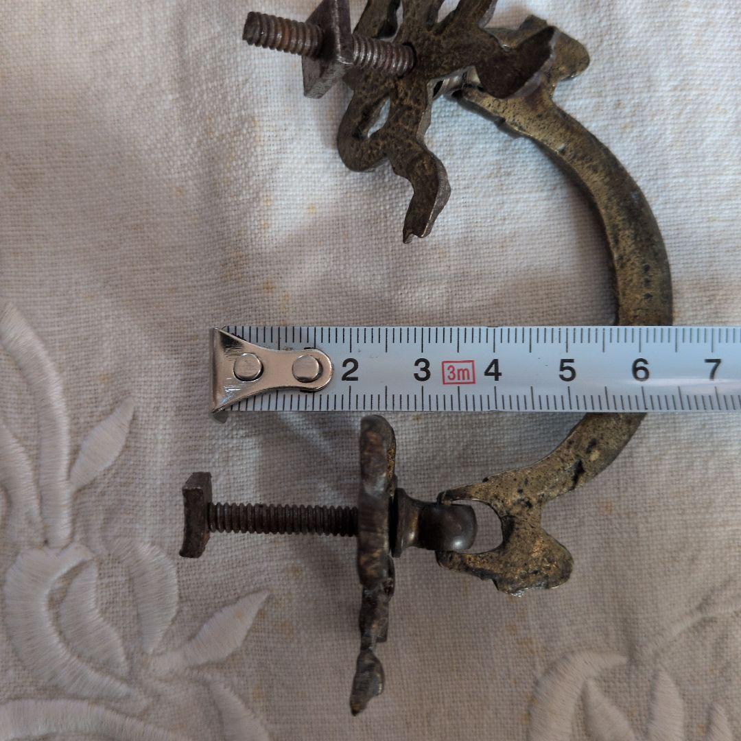 フランスアンティーク 家具用取っ手 6個セット 真鍮製