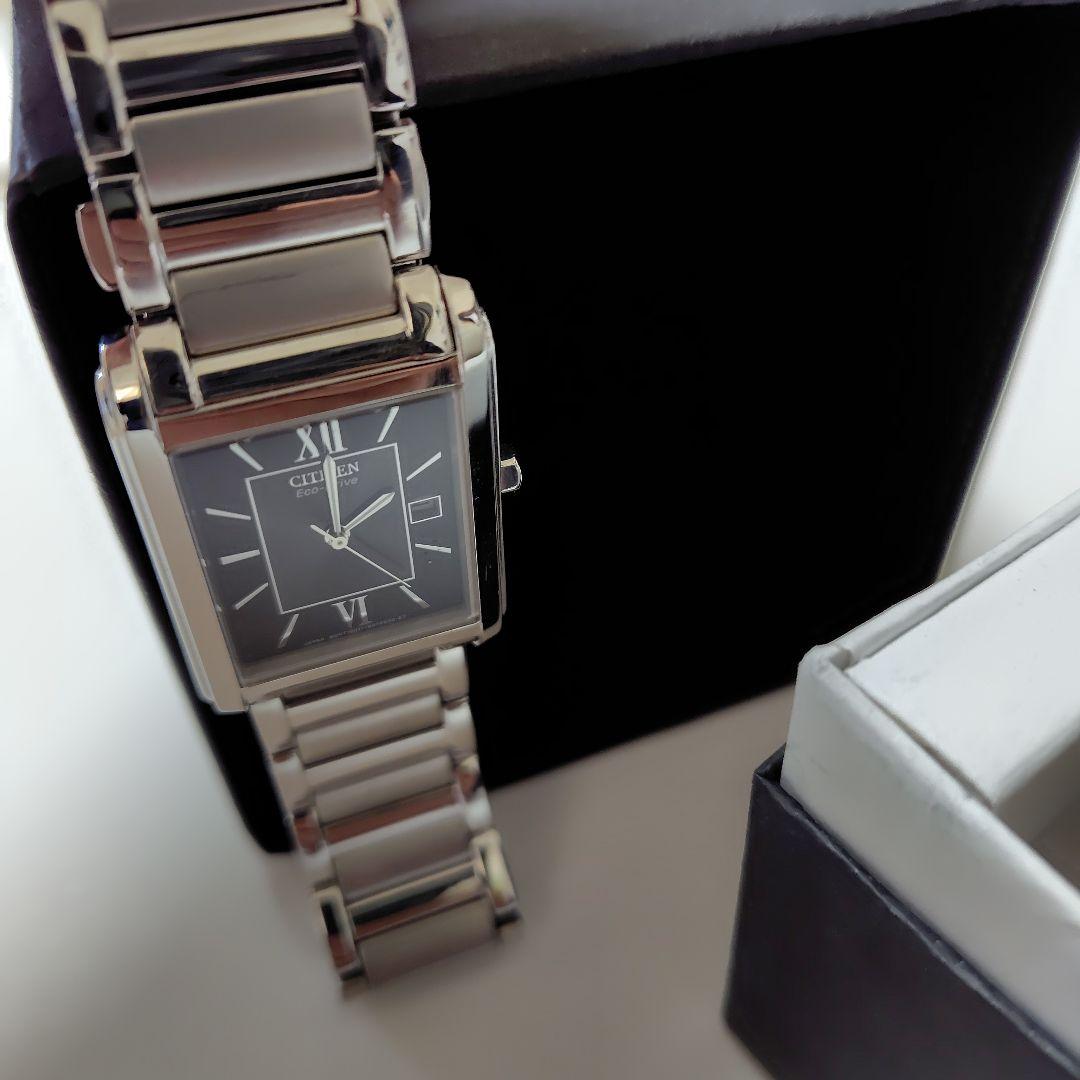 ソーラー発電】CITIZEN FRA59-2431 四角スクエア型がおしゃれ！ - メルカリ