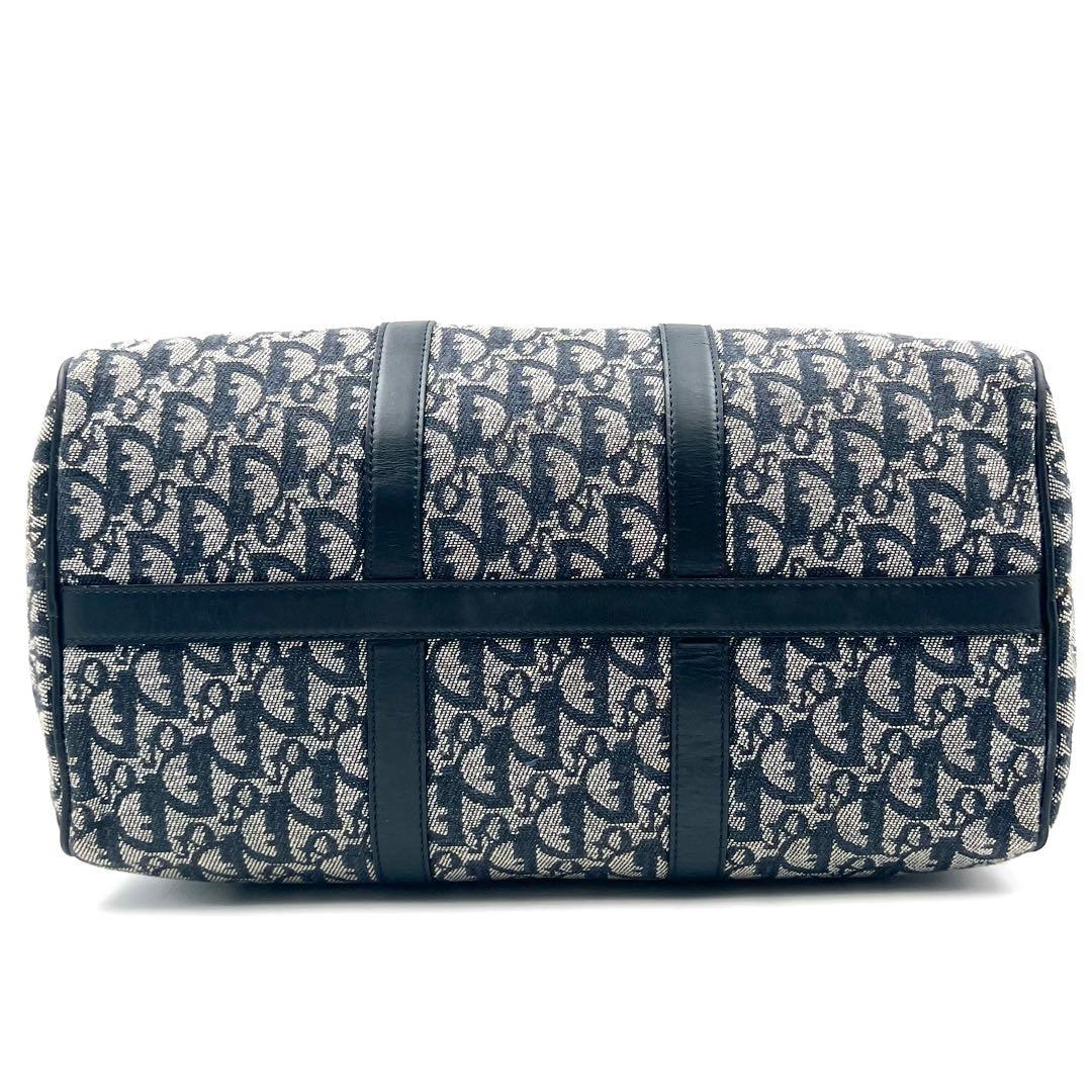 《美品》 ギャラ付 Dior トロッター柄 D金具 ボストンバッグ 南京錠