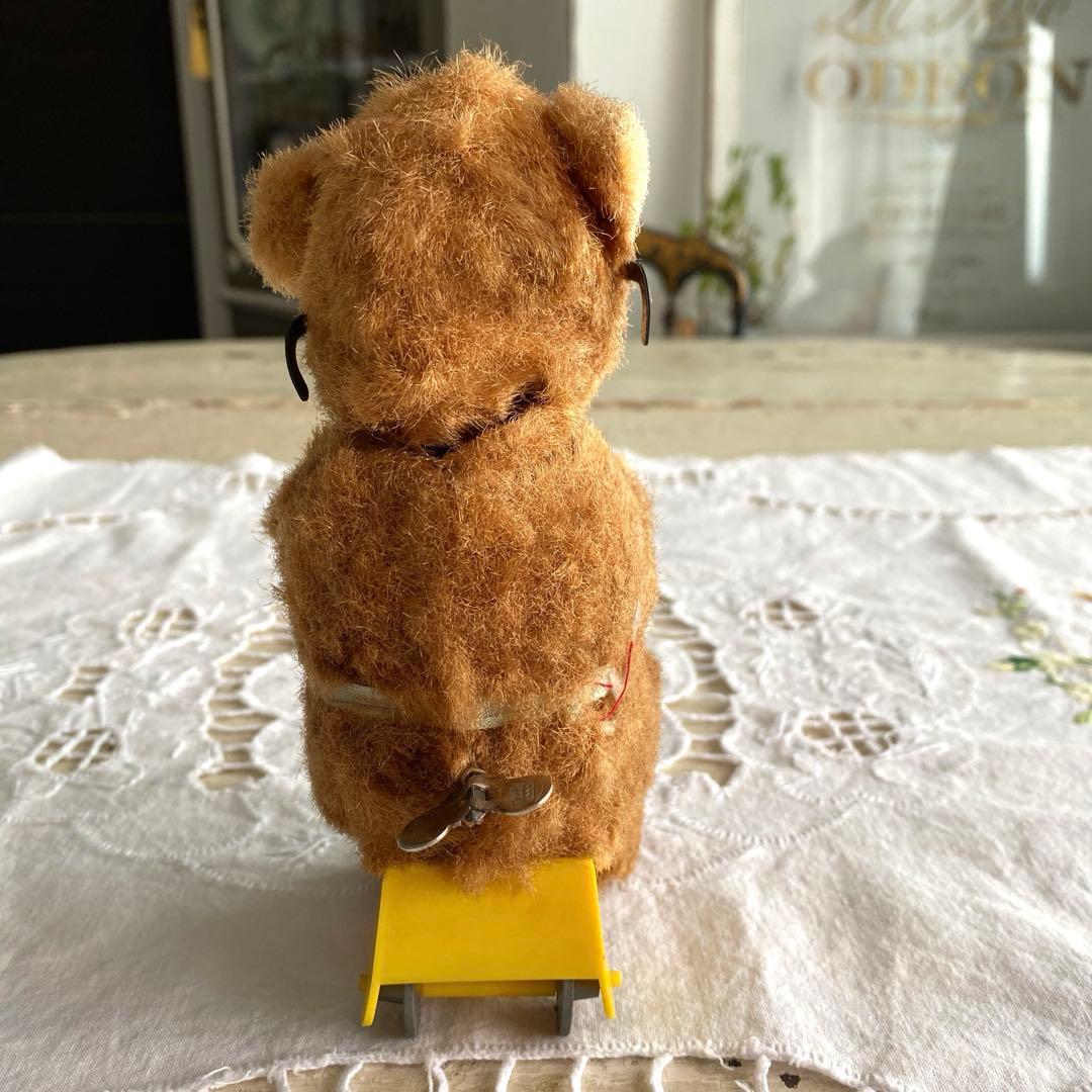 アンティーク　ビンテージベア　ゼンマイ仕掛け　編み物ベア　max carl