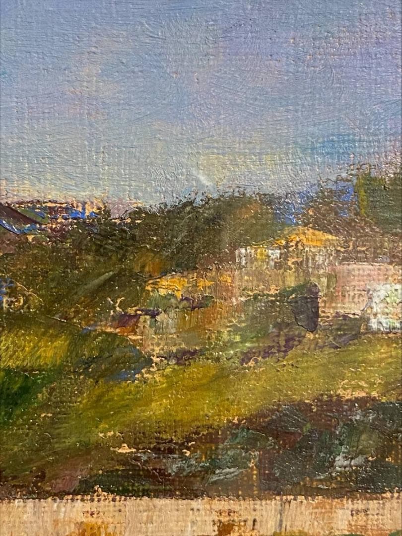 真作」服部保「トレド」風景画油絵絵画油彩画直筆サインF2号