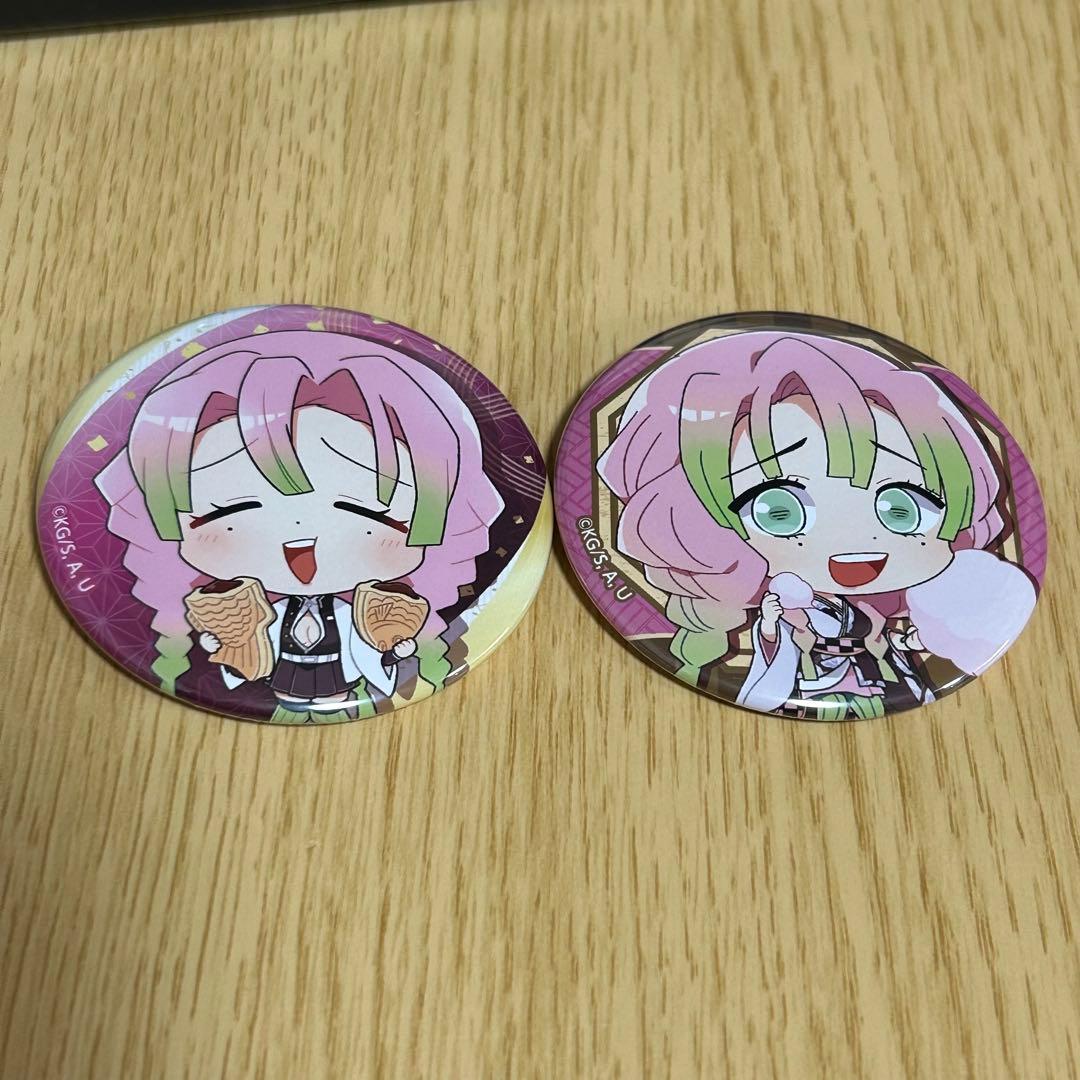 鬼滅の刃 セガ コラボカフェ たい焼き 缶バッジ 蜜璃