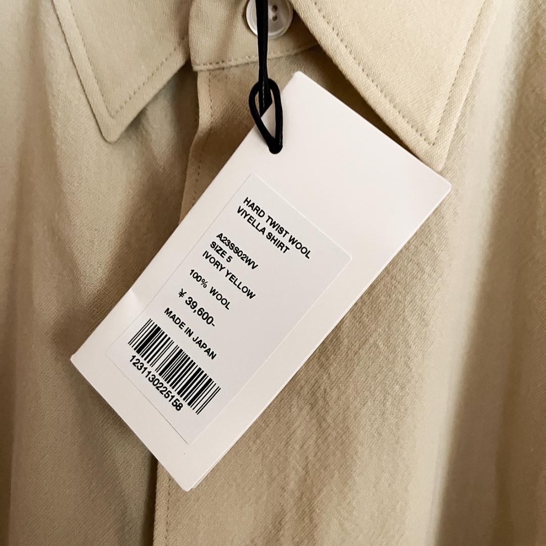 AURALEE HARD TWIST WOOL VIYELLA SHIRT 5 - メルカリ