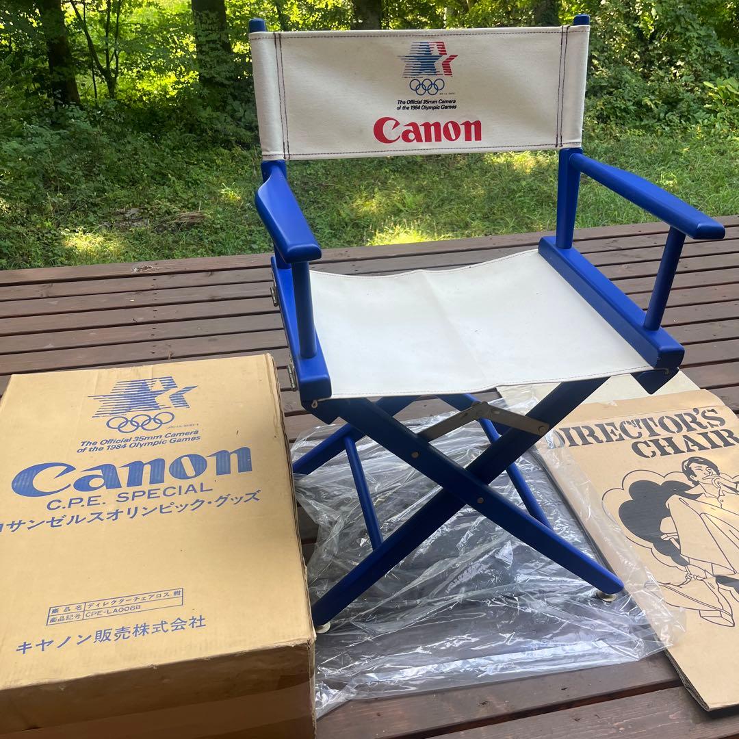 Canon ディレクターズチェア 木製 帆布　折りたたみ 1984年ロス五輪