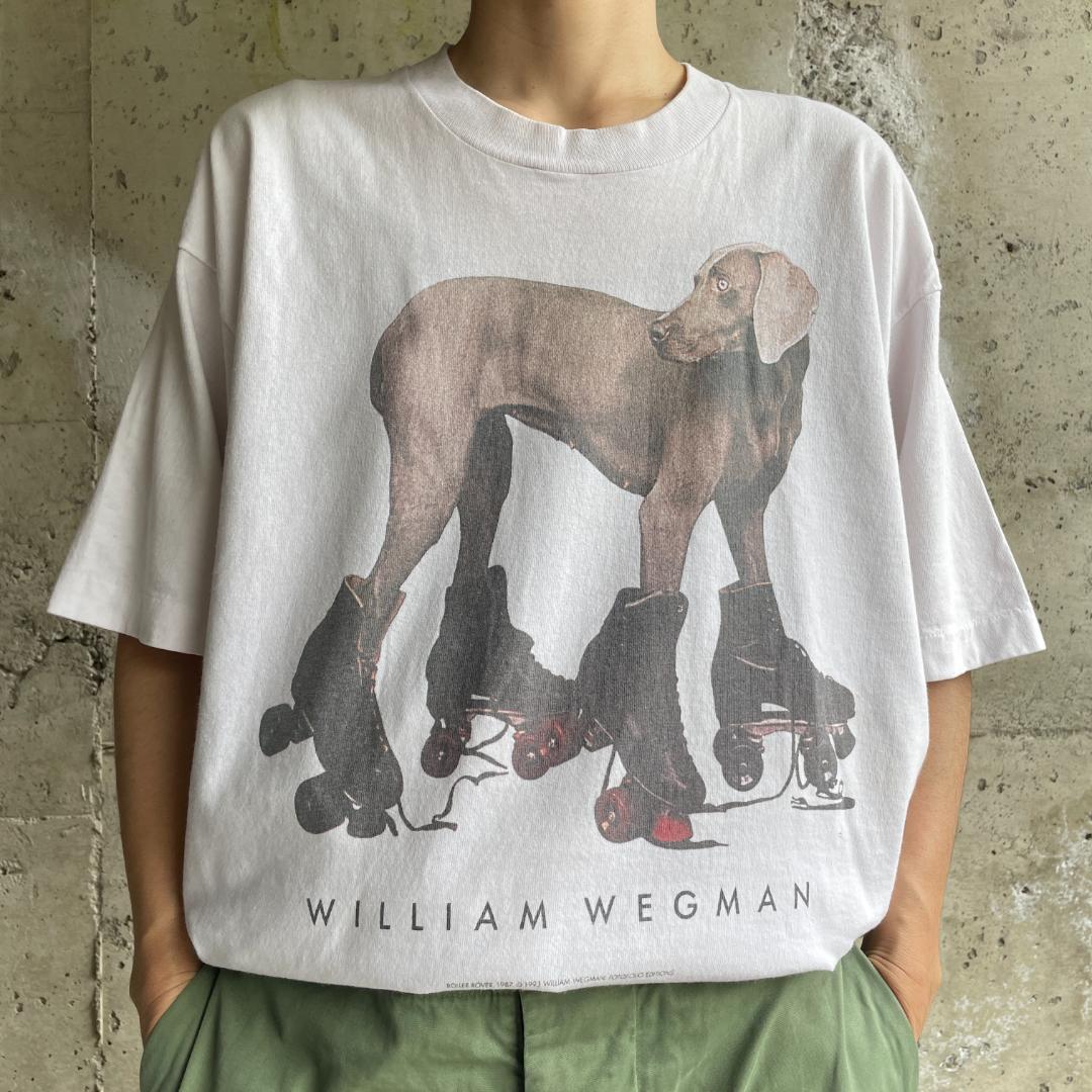 XZ497 90s アート ウィリアムウェグマン Tシャツ ヴィンテージ 犬