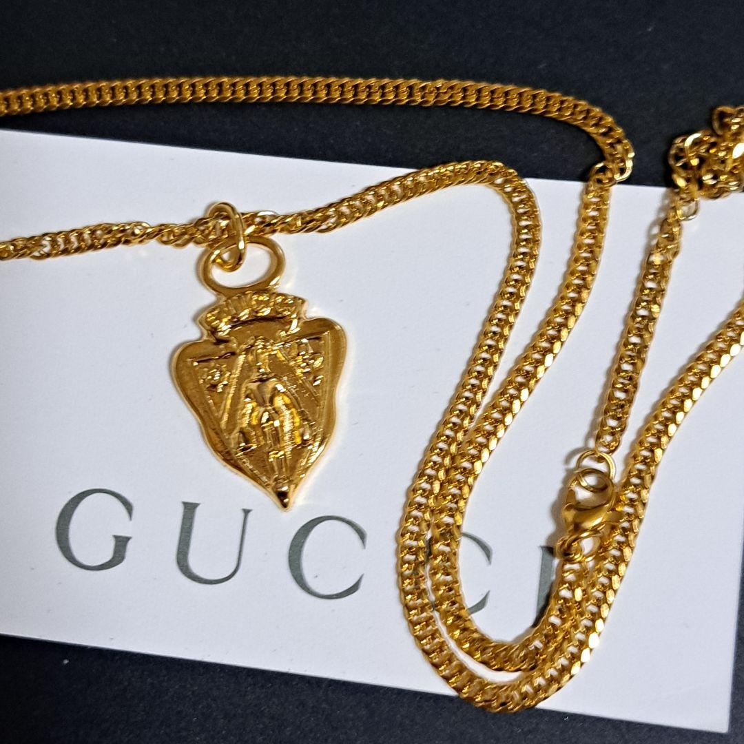 美品 GUCCI オールドグッチ チャーム & チェーン50cm3㎜付き - メルカリ