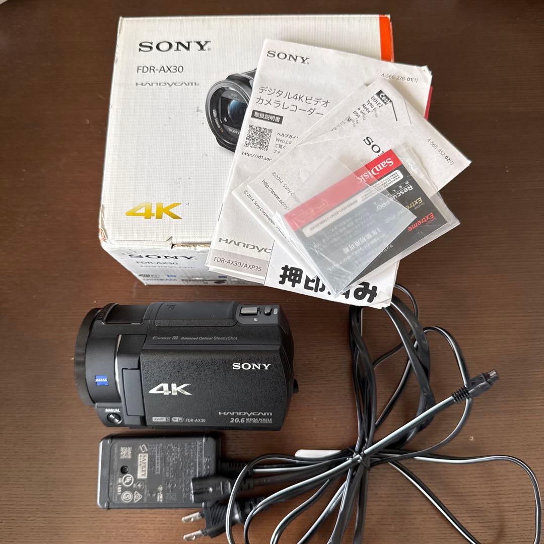 SONY FDR-AX30 4Kビデオカメラ 本体のみ ※ジャンク扱い Amazon | SONY 4Kビデオカメラ Handycam FDR-AX30 ブラック 光学10倍