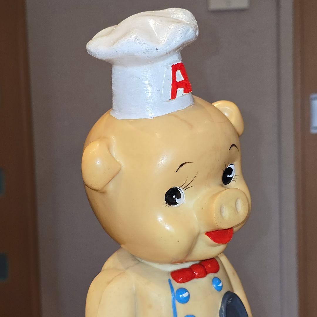 エースコック　店頭用　 豚　ぶた　ブタ　ソフビ　人形　初期型のレア　昭和